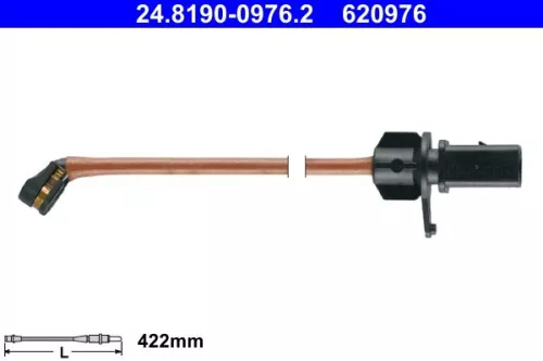 ATE Warning Contact, brake pad wear (24.8190-0976.2)