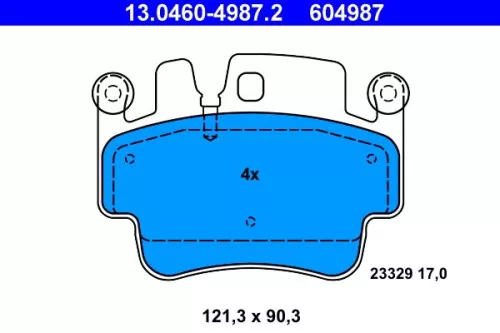 ATE Brake Pad Set, disc brake (13.0460-4987.2)
