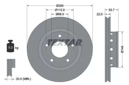 TEXTAR Brake Disc (92176803)