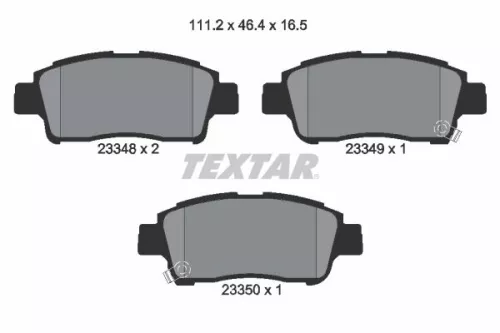 TEXTAR Brake Pad Set, disc brake (2334803)