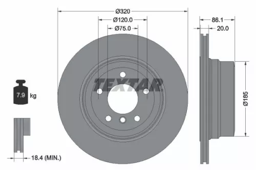 TEXTAR Brake Disc (92202003)