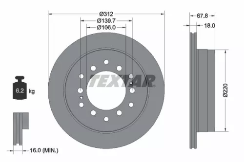 TEXTAR Brake Disc (92170103)