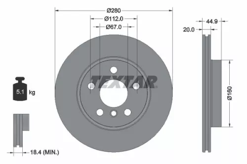 TEXTAR Brake Disc (92305303)