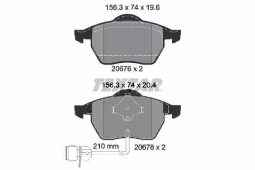 TEXTAR Brake Pad Set, disc brake (2067602)