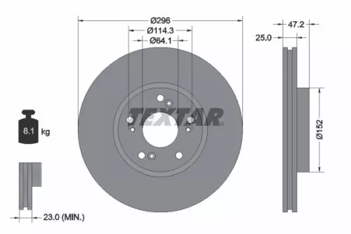 TEXTAR Brake Disc (92195000)