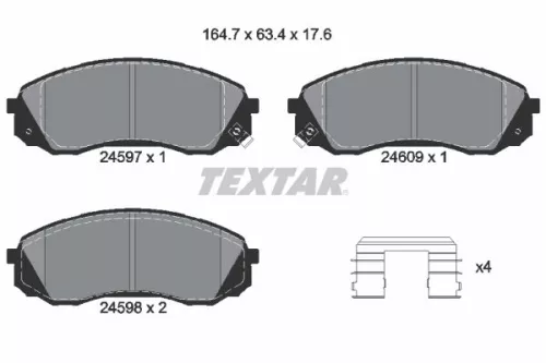 TEXTAR Brake Pad Set, disc brake (2459701)