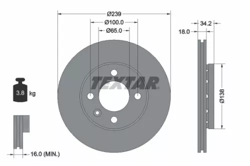 TEXTAR Brake Disc (92072003)