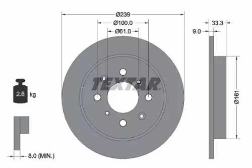 TEXTAR Brake Disc (92204000)