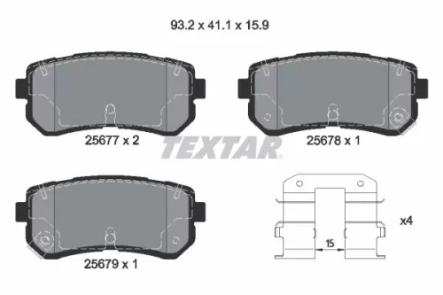 TEXTAR Brake Pad Set, disc brake (2567701)