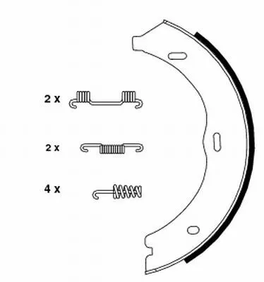TEXTAR Brake Shoe Set, parking brake (91061900)