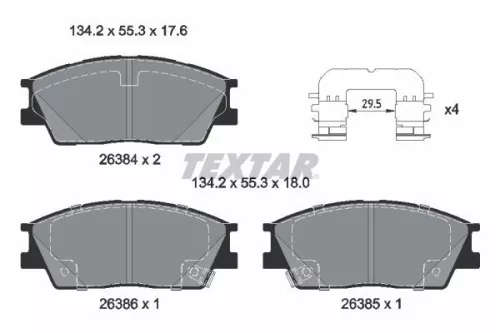 TEXTAR Brake Pad Set, disc brake (2638401)