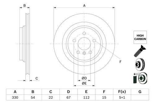 BOSCH Brake Disc (0986479E97)