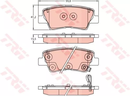 TRW Brake Pad Set, disc brake (GDB2242)