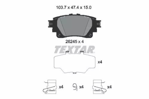 TEXTAR Brake Pad Set, disc brake (2624501)