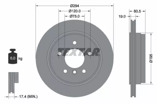 TEXTAR Brake Disc (92141703)