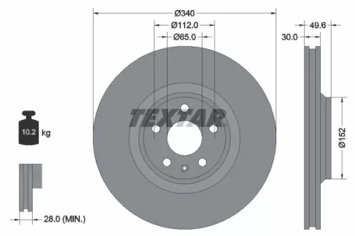 TEXTAR Brake Disc (92160505)