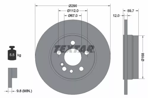 TEXTAR Brake Disc (92056900)