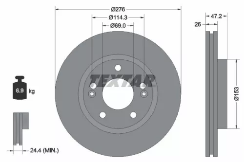 TEXTAR Brake Disc (92131000)