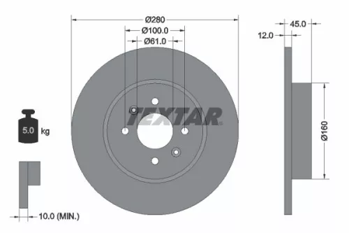 TEXTAR Brake Disc (92181203)