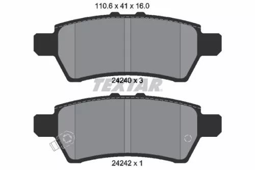 TEXTAR Brake Pad Set, disc brake (2424001)
