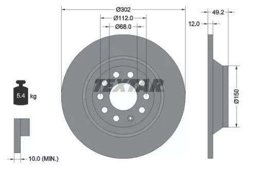TEXTAR Brake Disc (92132503)
