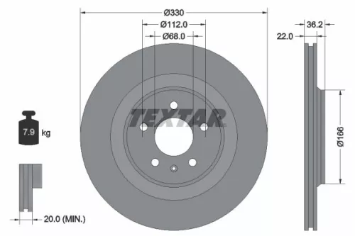 TEXTAR Brake Disc (92160303)
