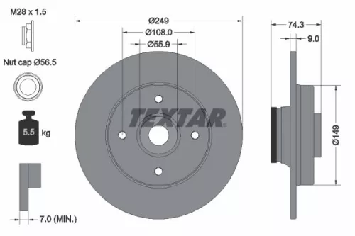TEXTAR Brake Disc (92194103)