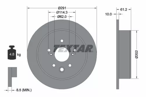 TEXTAR Brake Disc (92179803)