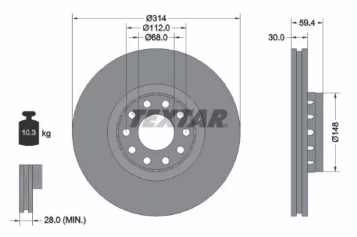 TEXTAR Brake Disc (92073200)