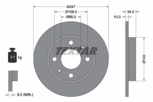 TEXTAR Brake Disc (92029803)