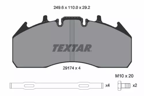 TEXTAR Brake Pad Set, disc brake (2917401)