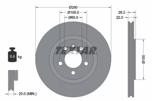 TEXTAR Brake Disc (92057100)