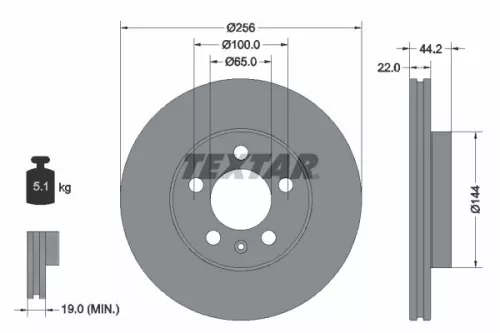 TEXTAR Brake Disc (92303803)