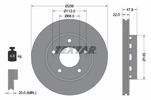 TEXTAR Brake Disc (92174205)
