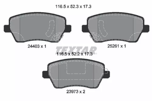 TEXTAR Brake Pad Set, disc brake (2440301)