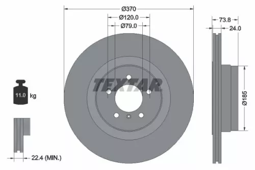 TEXTAR Brake Disc (92155203)