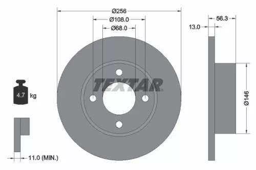 TEXTAR Brake Disc (92057800)