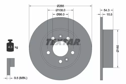 TEXTAR Brake Disc (92096300)