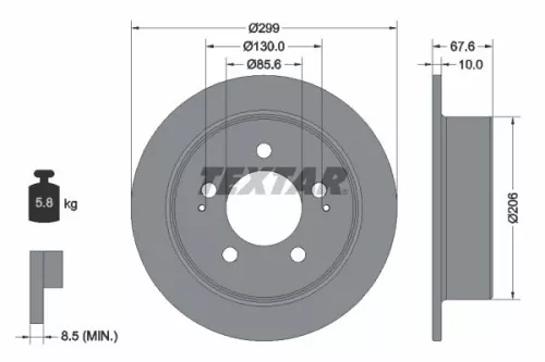 TEXTAR Brake Disc (92198703)