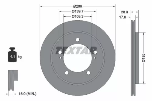 TEXTAR Brake Disc (92136800)