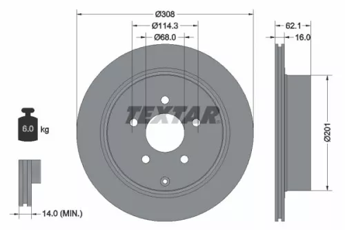 TEXTAR Brake Disc (92149303)