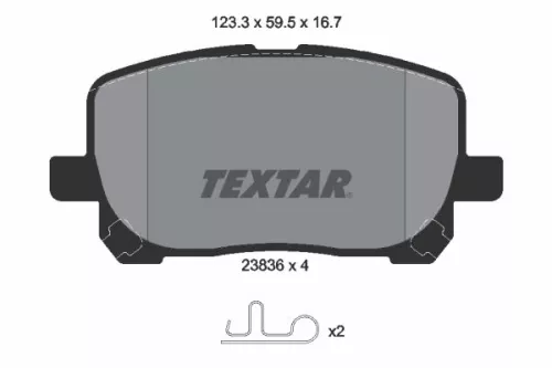 TEXTAR Brake Pad Set, disc brake (2383601)