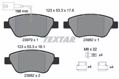 TEXTAR Brake Pad Set, disc brake (2397901)