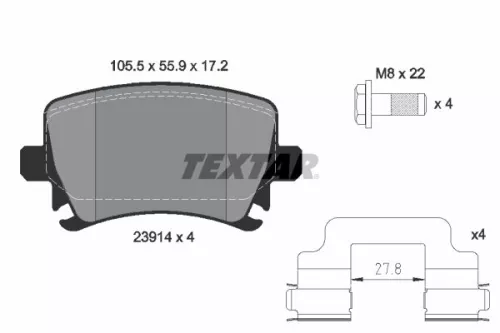TEXTAR Brake Pad Set, disc brake (2391402)