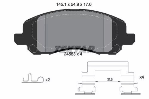 TEXTAR Brake Pad Set, disc brake (2458301)