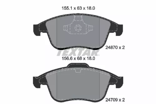TEXTAR Brake Pad Set, disc brake (2487001)