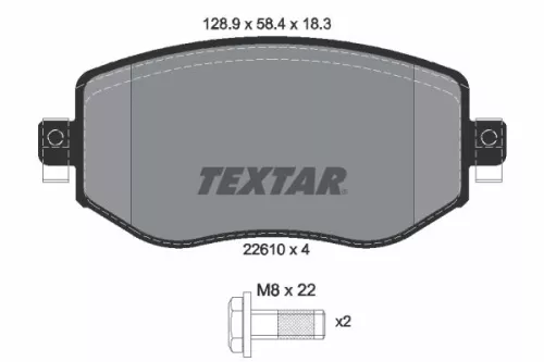 TEXTAR Brake Pad Set, disc brake (2261001)
