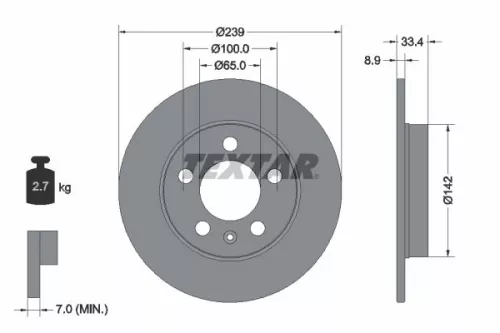 TEXTAR Brake Disc (92105803)