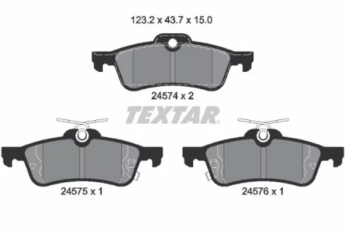 TEXTAR Brake Pad Set, disc brake (2457401)