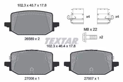TEXTAR Brake Pad Set, disc brake (2658901)